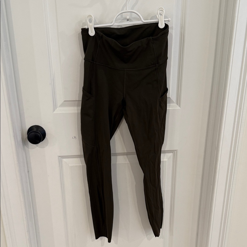 lululemon Fast & Free Tight Olive sz 6